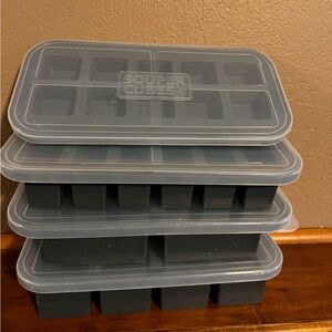 Gray Food Storage Trays